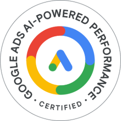 Badge Google Ads AI-Powered Performance certifié